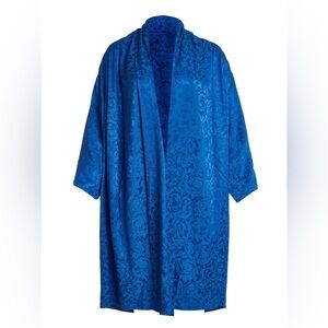 Alice + Olivia AO LA /  Blue Floral jacquard kimono Jacket M / L